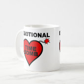 Emotionale Zeitbombe — Funny Mug oder Reiseumarmun Kaffeetasse (Vorderseite Links)