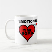 Emotionale Zeitbombe — Funny Mug oder Reiseumarmun Kaffeetasse (Links)