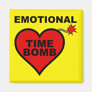 Emotionale Zeitbombe Lustiger Kühlschrankmagnet