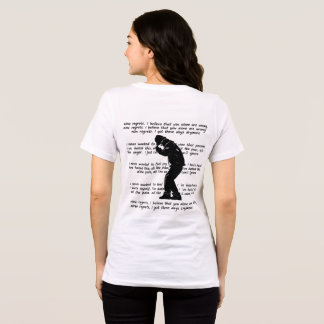 Emotionale Zitat Rückseite Druck T-Shirt Tri-Blend Shirt