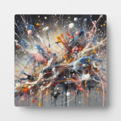 Emotionaler Farbschlag - Abstrakter Expressionist Fotoplatte (Vorderseite)