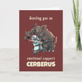 Emotionaler Support - Cerberus Grußkarte Karte (Vorderseite)