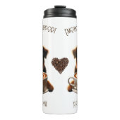 Emotionaler Support Coffee Niedlich Mocha Thermosbecher (Vorderseite)