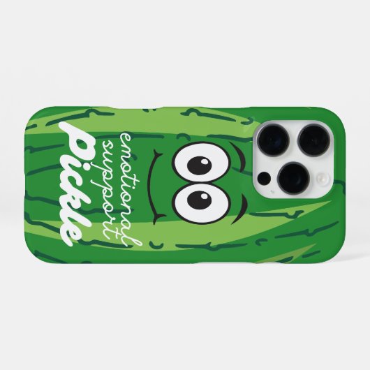 Emotionaler Support Pickle Funny Green iPhone Fall Hülle (Rückseite (Horizontal))