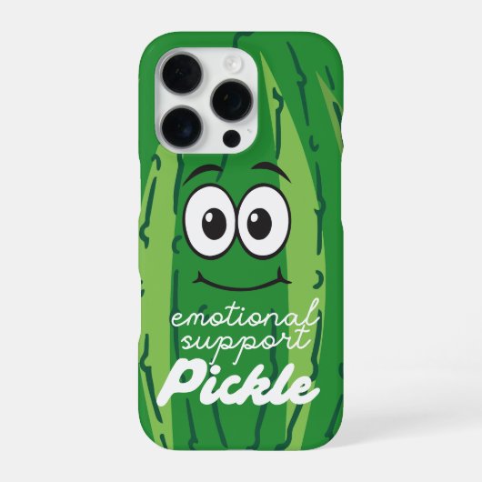 Emotionaler Support Pickle Funny Green iPhone Fall iPhone Hülle (Rückseite)
