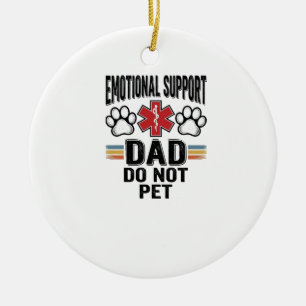 Emotionaler Unterstützer-Vater Nicht Streicheln Vi Keramik Ornament