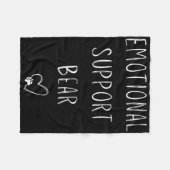 Emotionaler Unterstützungsbär! Heart Paw Print Wra Fleecedecke (Vorderseite (Horizontal))