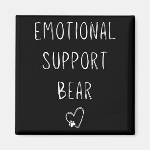 Emotionaler Unterstützungsbär! Heart Paw Print Wra Magnet