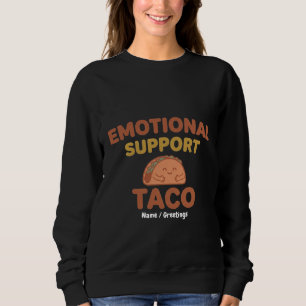 Emotionaler Unterstützungstaco Lustig Retro Kawaii Sweatshirt
