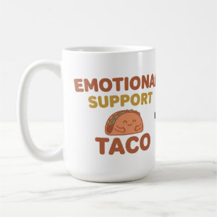 Emotionaler Unterstützungstaco Lustiger Retro Kawa Kaffeetasse