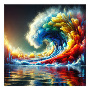 Emotionaler Vortex: Cinematische Welle von Farben Fotodruck