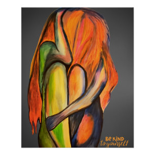 Emotionales Be Kind yourself Design Poster