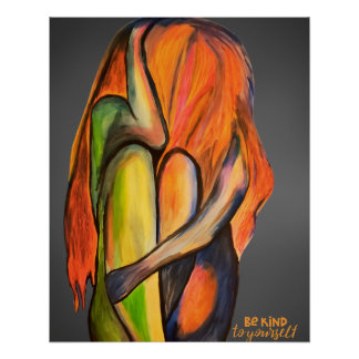 Emotionales Be Kind yourself Design Poster