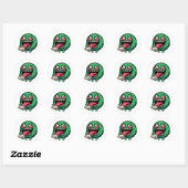 emotionales Monster Runder Aufkleber (Blatt)