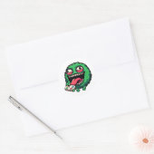 emotionales Monster Runder Aufkleber (Umschlag)