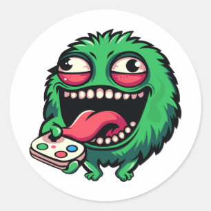 emotionales Monster Runder Aufkleber