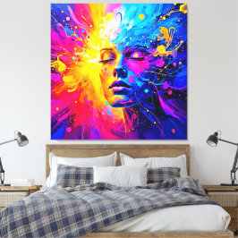 Emotionales Strahlungsportrait Leinwanddruck