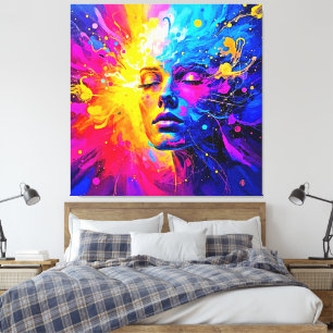 Emotionales Strahlungsportrait Leinwanddruck