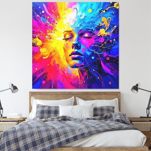 Emotionales Strahlungsportrait Leinwanddruck (Insitu (Schlafzimmer))