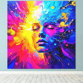 Emotionales Strahlungsportrait Leinwanddruck (Insitu (Holzboden))