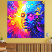 Emotionales Strahlungsportrait Leinwanddruck (Insitu (Wohnzimmer))