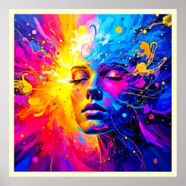 Emotionales Strahlungsportrait Poster