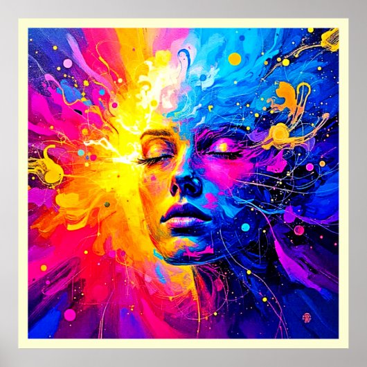 Emotionales Strahlungsportrait Poster (Vorne)