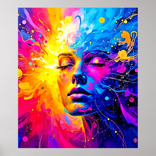 Emotionales Strahlungsportrait Poster (Vorne)