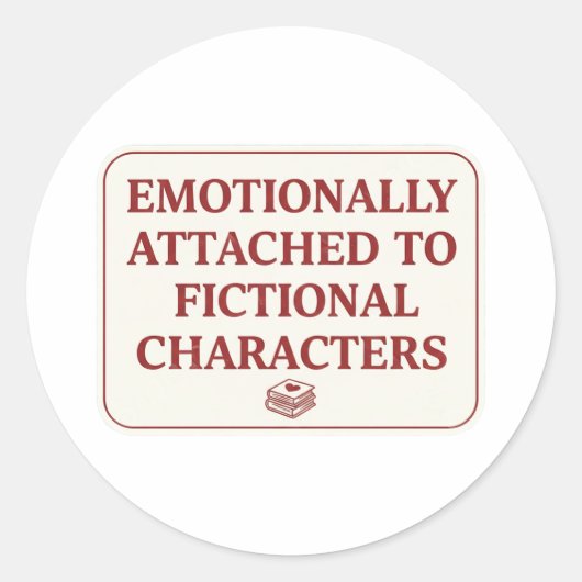 Emotionally Attached to Fictional Characters Runder Aufkleber (Vorderseite)