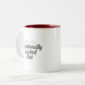 Emotionally Clocked Out Mug Zweifarbige Tasse (Vorderseite Links)