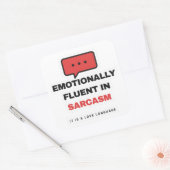 Emotionally Fluent In Sarcasm Funny Sticker (Umschlag)