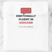 Emotionally Fluent In Sarcasm Funny Sticker (Tasche)