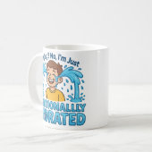 Emotionally Hydrated Funny Crying Cartoon Kaffeetasse (Vorderseite Links)