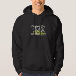 Emotionally Offline After Talking Frog Design Hoodie
