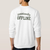 Emotionally Offline – Vintage Minimalist Sweatshirt (Rückseite)