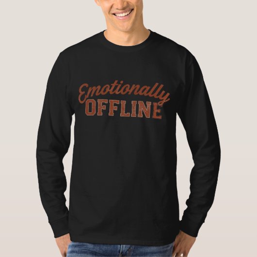 Emotionally Offline – Vintage Minimalist T-Shirt (Vorderseite)