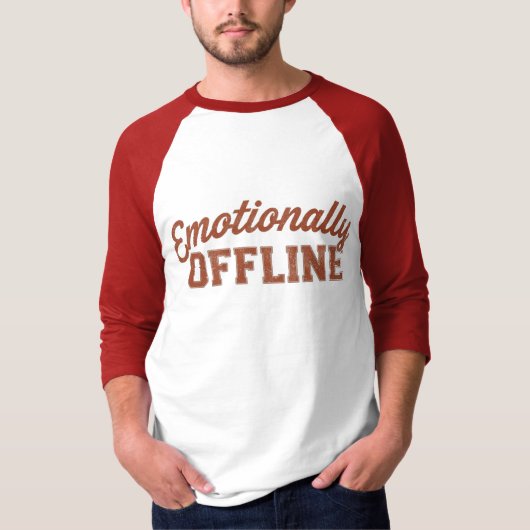 Emotionally Offline – Vintage Minimalist T-Shirt (Vorderseite)