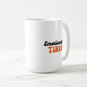 Emotionally Tired Retro Bubble Text Design Kaffeetasse (VorderseiteRechts)