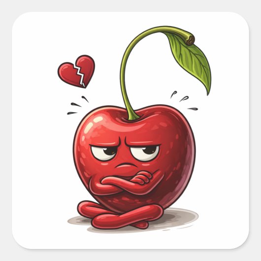 Emotionally Unavailable Cherry Sticker (Vorderseite)