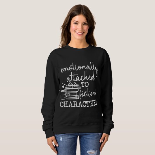 Emotionell an Liebe B des fiktiven Zeichens angebr Sweatshirt (Vorne ganz)