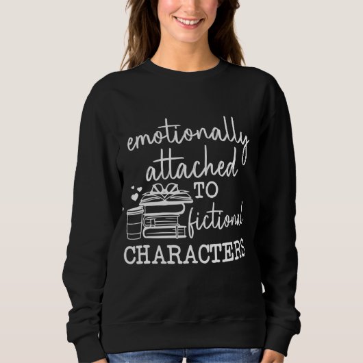 Emotionell an Liebe B des fiktiven Zeichens angebr Sweatshirt (Vorderseite)