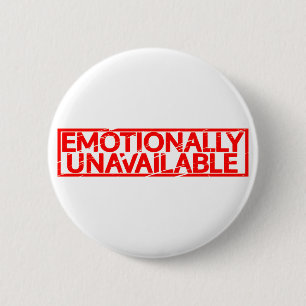 Emotionell nicht verfügbare Briefmarke Button