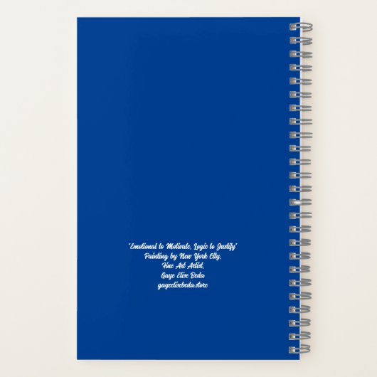 Emotionell zu motivieren, Logik zu rechtfertigen Notizblock (Rückseite)