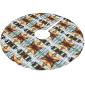 Emotionell zu motivieren, Logik zu rechtfertigen Polyester Weihnachtsbaumdecke (Schrägansicht)