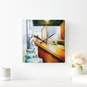 Emotionell zu motivieren, Logik zu rechtfertigen Quadratische Wanduhr (Zuhause)