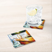 Emotionell zu motivieren, Logik zu rechtfertigen Rechteckiger Pappuntersetzer (Vor Ort)