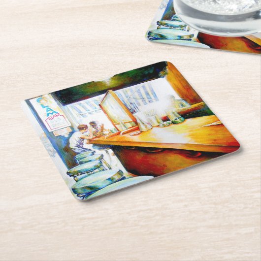 Emotionell zu motivieren, Logik zu rechtfertigen Rechteckiger Pappuntersetzer (angewinkelt)