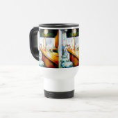 Emotionell zu motivieren, Logik zu rechtfertigen Reisebecher (Vorderseite Links)