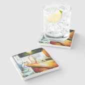 Emotionell zu motivieren, Logik zu rechtfertigen Steinuntersetzer (Seitenansicht)