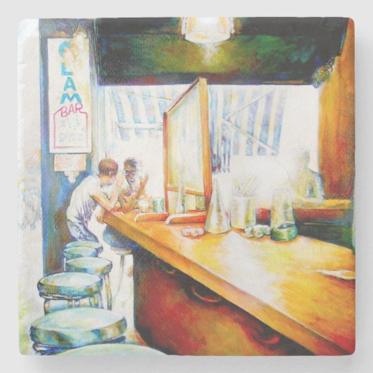 Emotionell zu motivieren, Logik zu rechtfertigen Steinuntersetzer (Vorderseite)